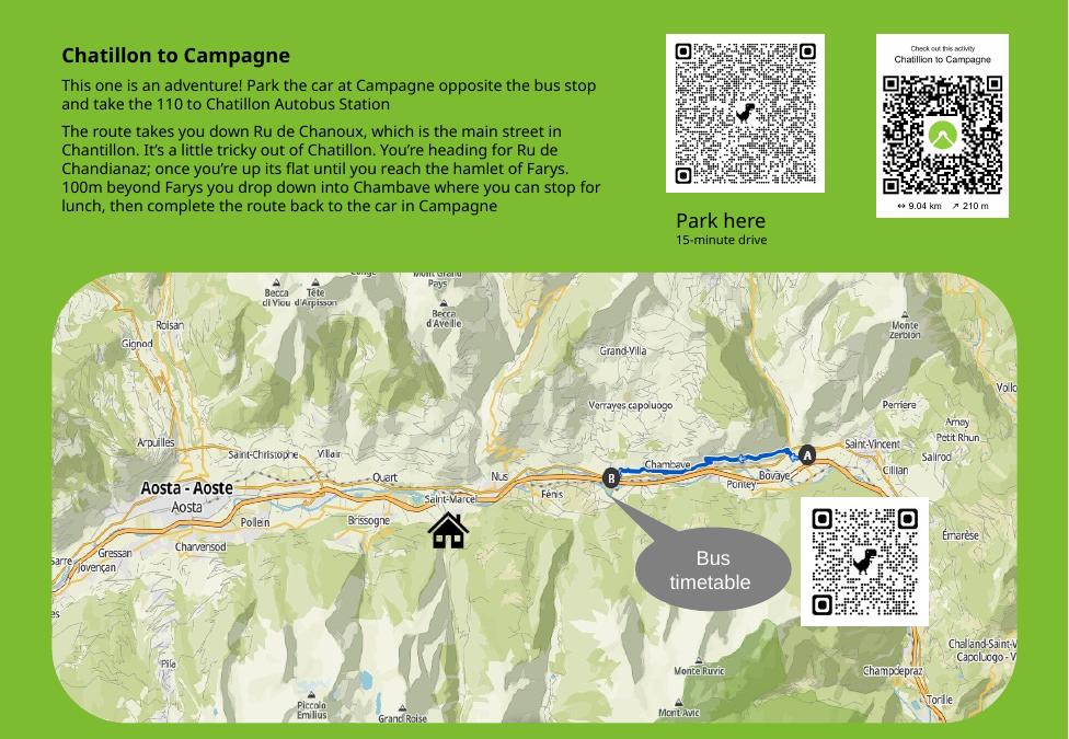 Châtillon to Campagne